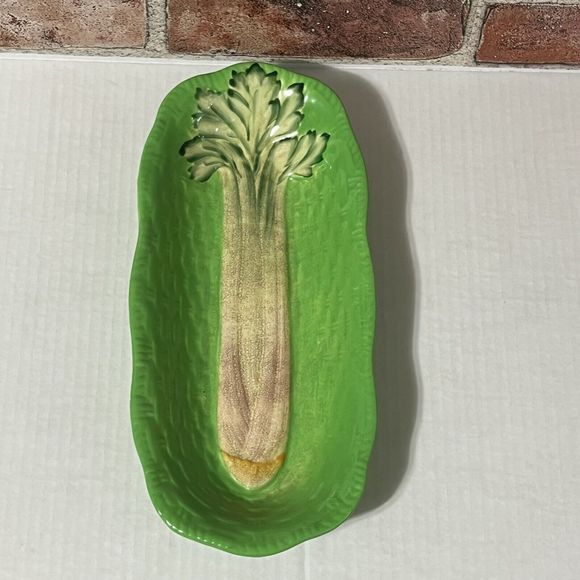 Beswick Ware Ceramic Celery Dish Boat #220 Made in England Green Basket Weave - Picture 5 of 17